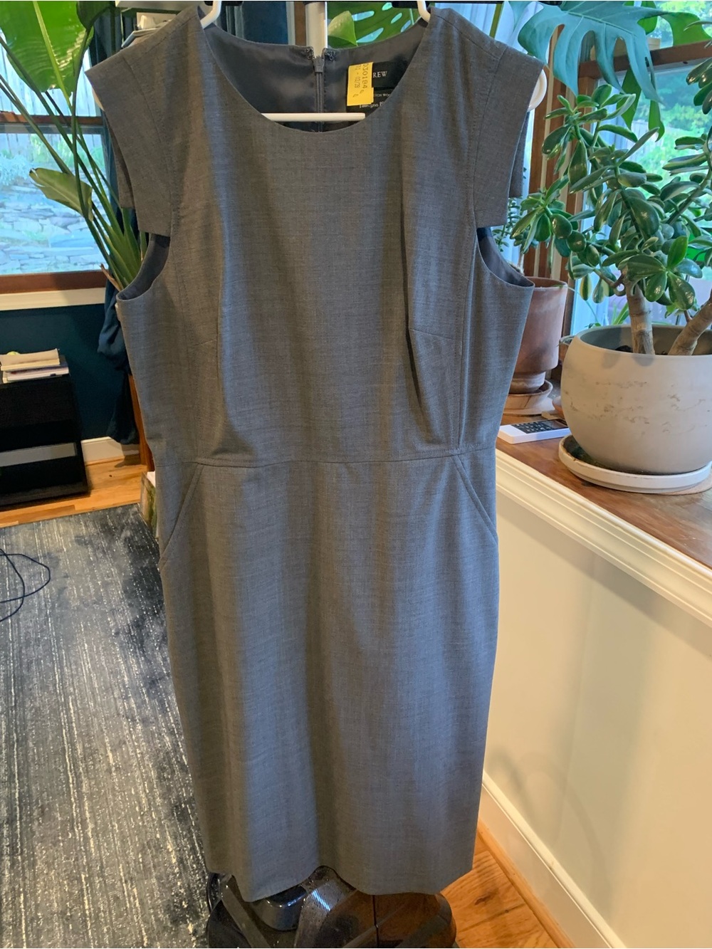 J. Crew Gray Sheath Resume Dress